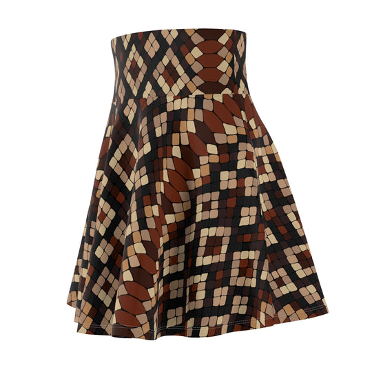 Diamond Back Ultra High Waist Skater Skirt