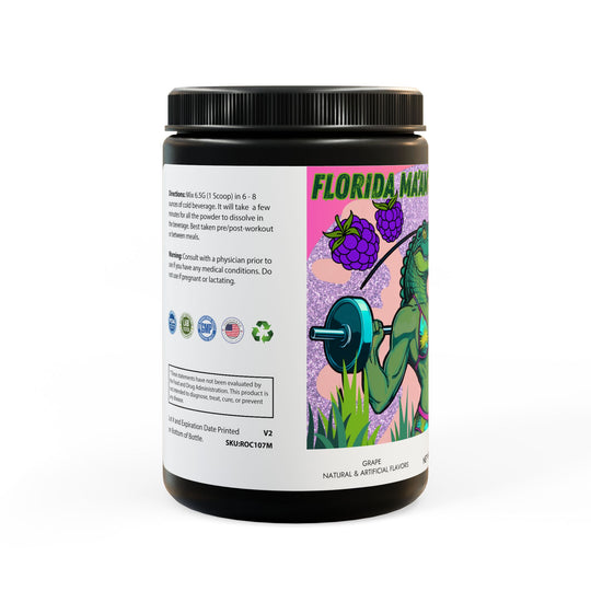 Florida Ma'am's Gator Done BCAA Supplement, Grape (325g, 11.46oz, 50 servings)