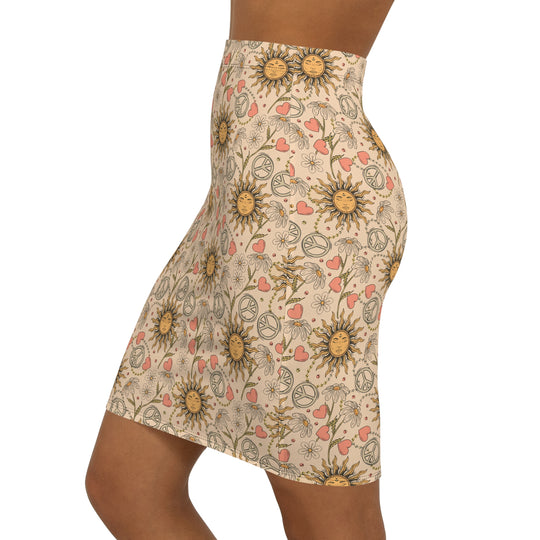 Tea Stained Nostalgia Ultra High Waisted Pencil Skirt