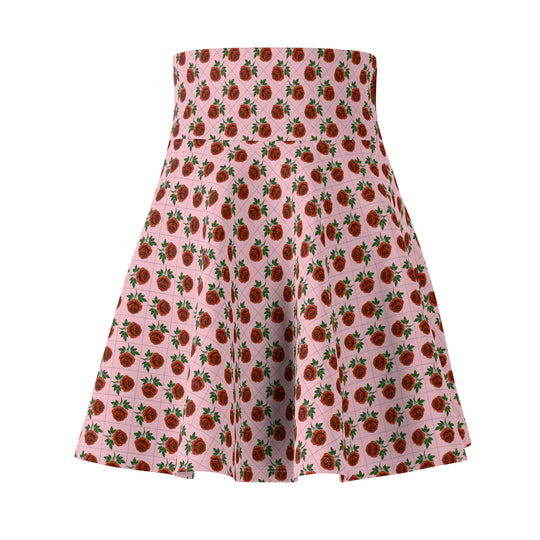 Lattice Rose Ultra High Waisted Skater Skirt
