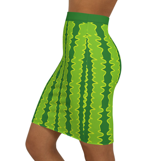 Watermelon Crawl Ultra High Waisted Pencil Skirt