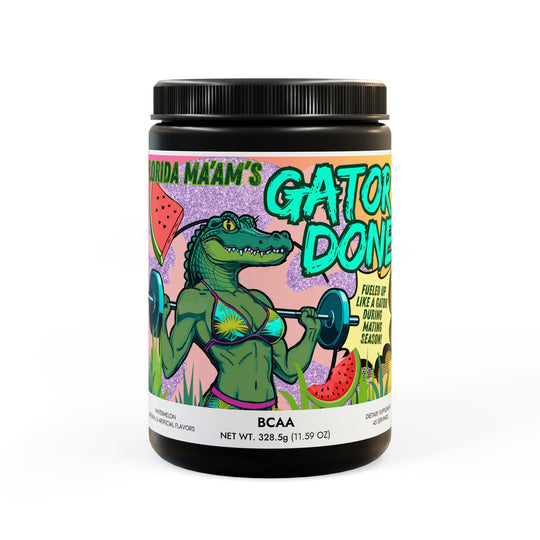 Florida Ma'am's Gator Done BCAA Supplement, Watermelon (325g, 11.46oz, 45 servings)