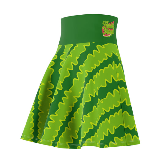 Watermelon Crawl Ultra High Waisted Skater Skirt