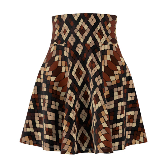 Diamond Back Ultra High Waist Skater Skirt
