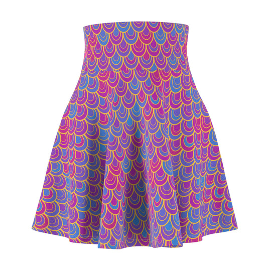 Florida Mermaid Ultra High Waisted Skater Skirt