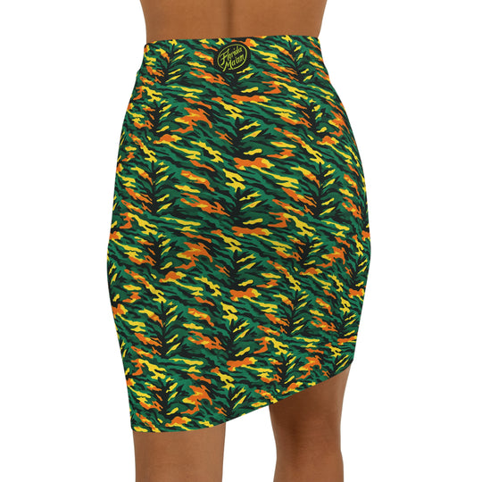 Left, Right, Left Camo High Waisted Pencil Skirt