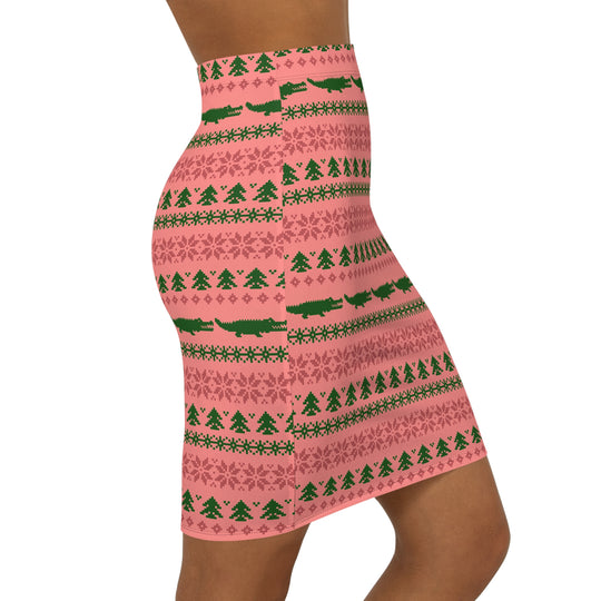 Not So Ugly Christmas Sweater High Waisted Pencil Skirt