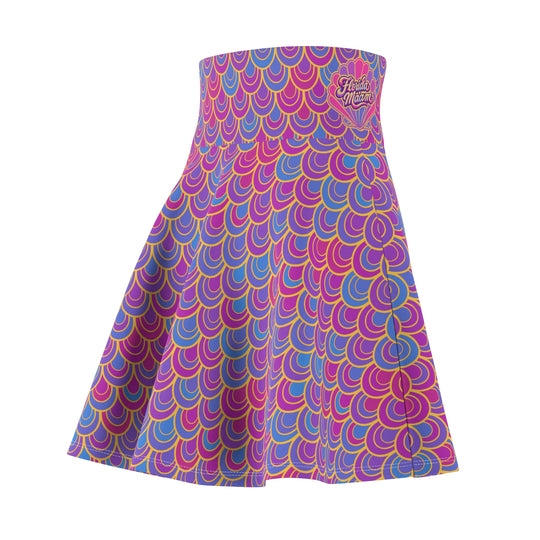 Florida Mermaid Ultra High Waisted Skater Skirt