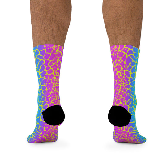Neon Reptile Recycled Poly Socks