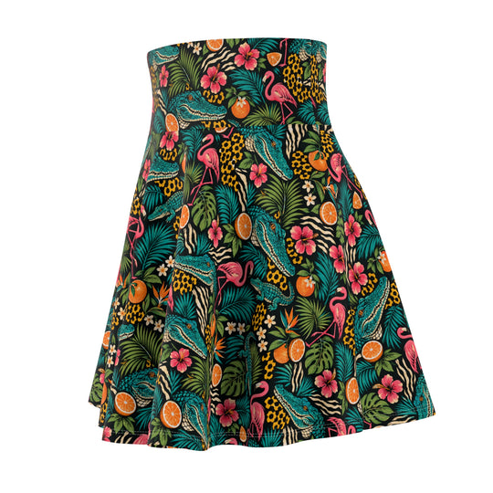 Gator Glow High Waisted Skater Skirt
