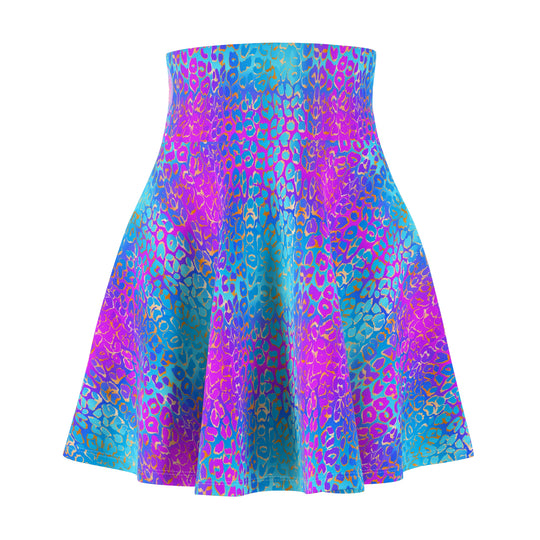 Dreamy Leopard Ultra High Waisted Skater Skirt