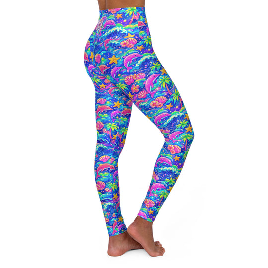 Neon Ocean Ultra High Waisted Leggings