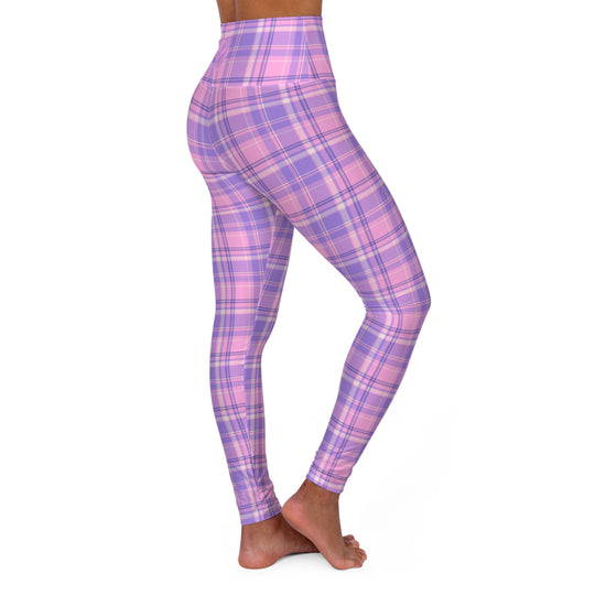 Girly Girl Purple Flannel Ultra High Waisted Leggings