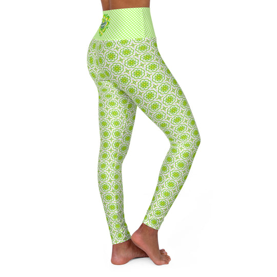 Retro Lime Tiled Ultra High Waisted Leggings
