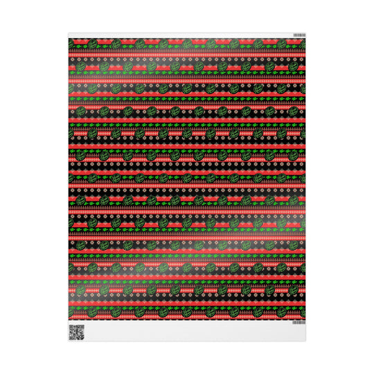 Dark Winter's Night Wrapping Paper — Red & Black Holiday Gift Wrap