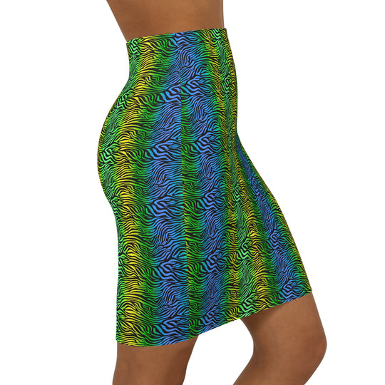 Summer Zebra Ultra High Waisted Pencil Skirt