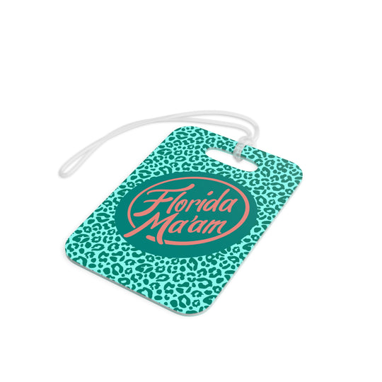 Cat Walk Circle Logo Leopard Luggage Tag