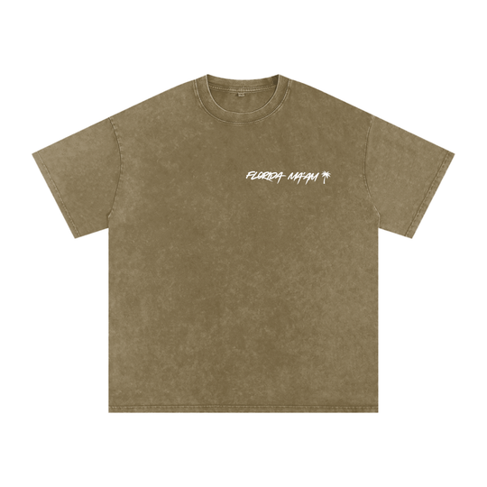 Snow Washed Oversized Cotton T-Shirt