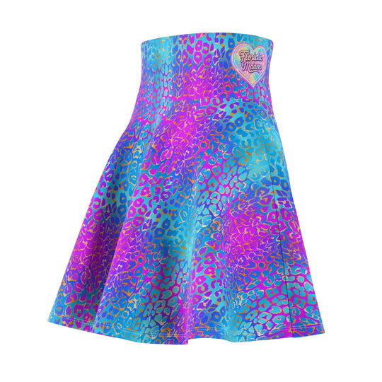 Dreamy Leopard Ultra High Waisted Skater Skirt