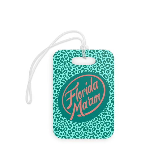 Cat Walk Circle Logo Leopard Luggage Tag