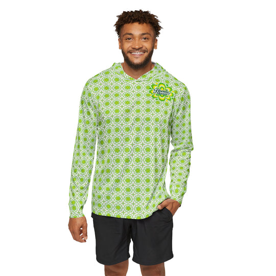 Retro Lime Tile SPF Sun Shirt Hoodie