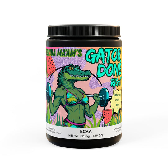 Florida Ma'am's Gator Done Right BCAA Supplement, Watermelon (325g, 11.46oz, 45 servings)