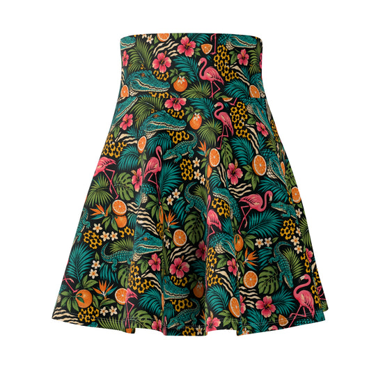 Gator Glow High Waisted Skater Skirt