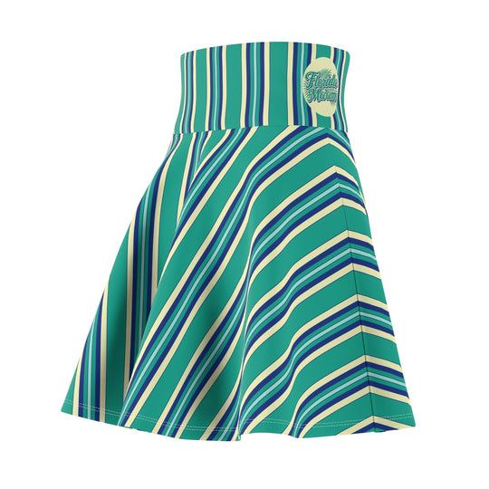 Life in Stripes Ultra High Waisted Skater Skirt