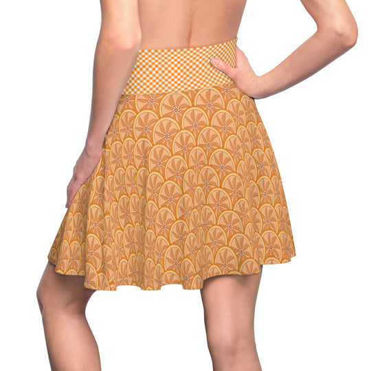 Florida Orange Slice Ultra High Waisted Skater Skirt