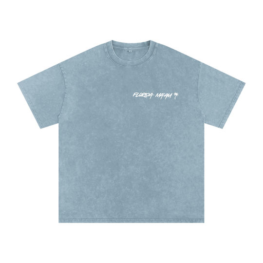 Snow Washed Oversized Cotton T-Shirt