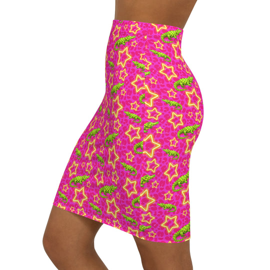 Gator Trippin' High Waisted Pencil Skirt