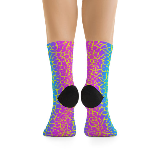 Neon Reptile Recycled Poly Socks