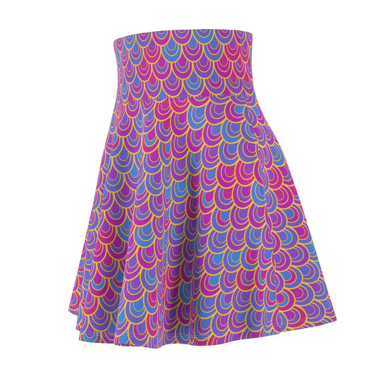 Florida Mermaid Ultra High Waisted Skater Skirt