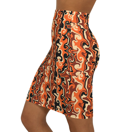 Pumpkin Spicey High Waisted Pencil Skirt