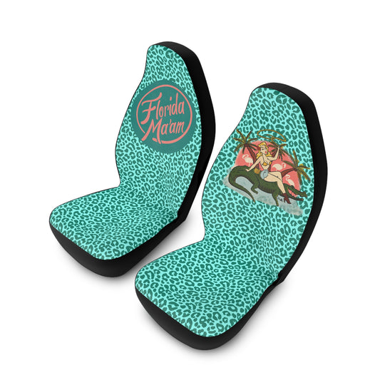 Cat Walk Blonde Ridin' Circle Logo Polyester Car Seat Covers