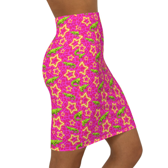 Gator Trippin' High Waisted Pencil Skirt