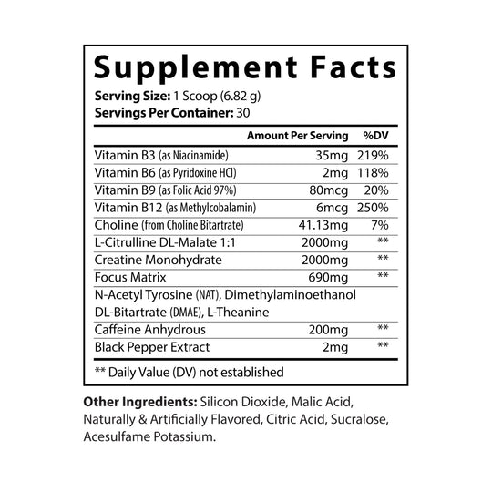 Florida Ma'am's Pre-Workout Supplement, Fruit Punch (204g, 7.1oz)