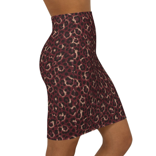 Merlot Cheetah High Waisted Pencil Skirt
