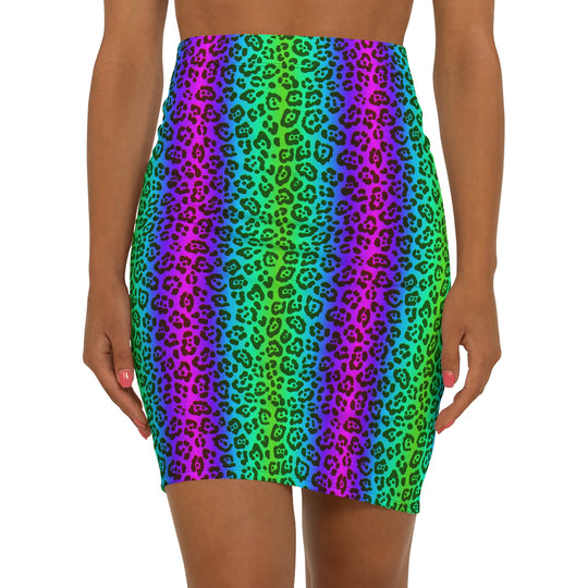 Lime Reptile High Waisted Pencil Skirt