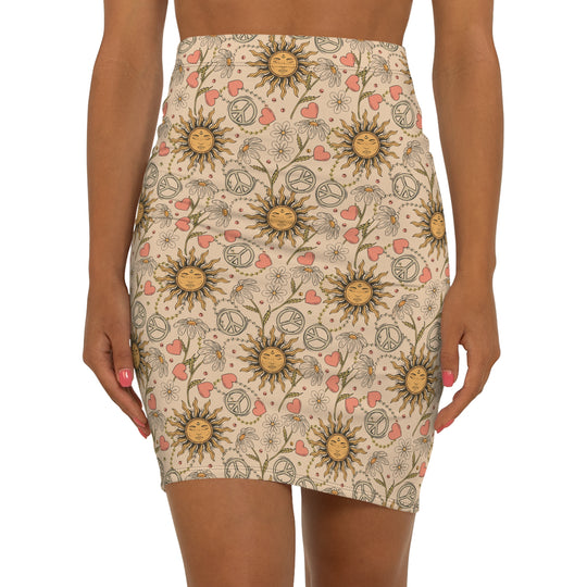 Tea Stained Nostalgia Ultra High Waisted Pencil Skirt