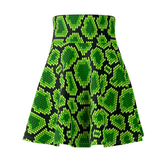 Reptilian Brain Ultra High Waisted Skater Skirt