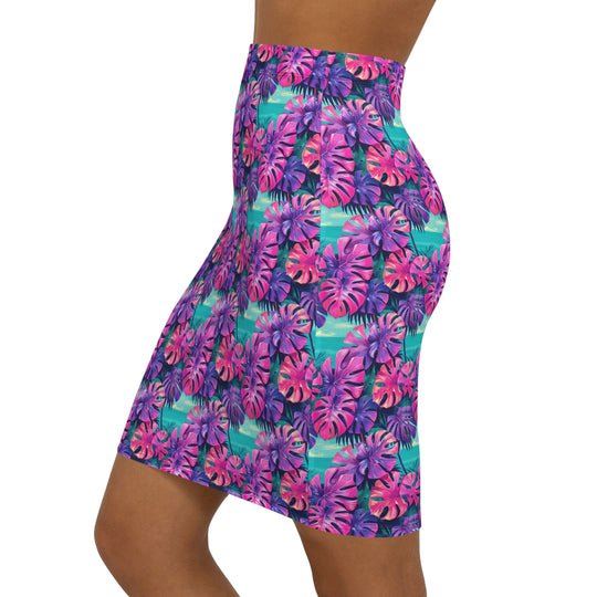 Monstera in my Closet! Women's High Pencil Skirt
