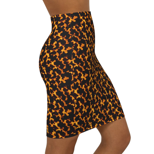 Tortoise Shell Ultra High Waisted Pencil Skirt