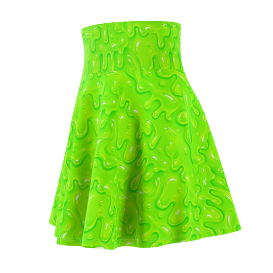 Toxic Slime Ultra High Waist Skater Skirt