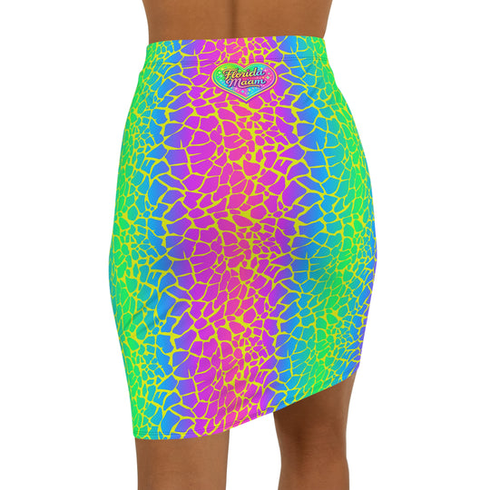 Neon Reptile High Waisted Pencil Skirt