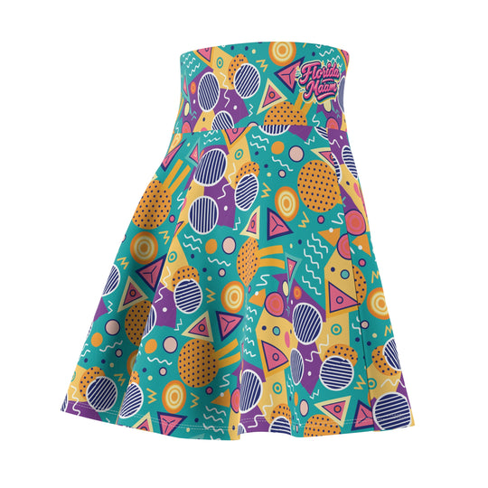 Saved By The 90's Ultra High Waisted Skater Skirt