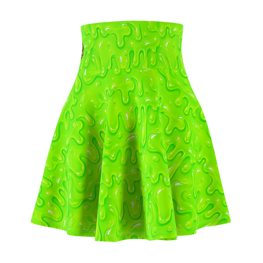 Toxic Slime Ultra High Waist Skater Skirt