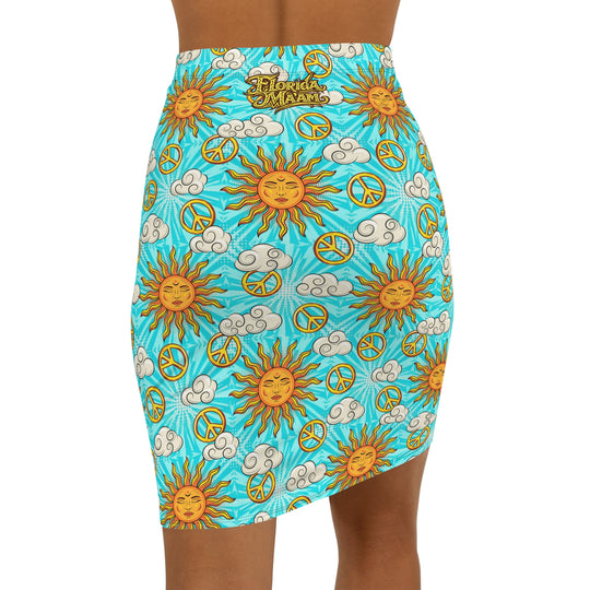 90s Tribal Sun Ultra High Waisted Pencil Skirt