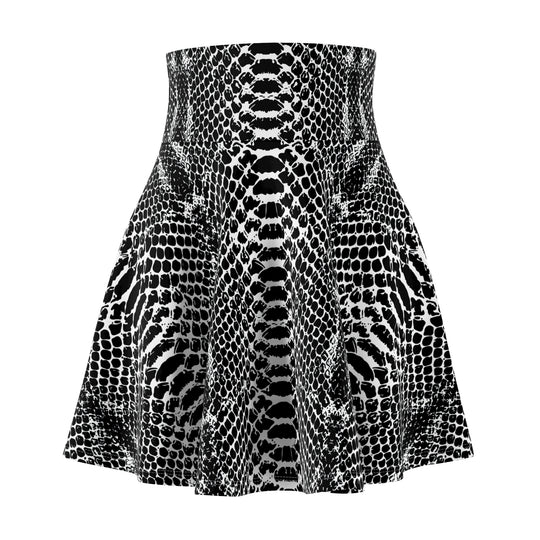 Heavy Metal Reptile High Waisted Skater Skirt