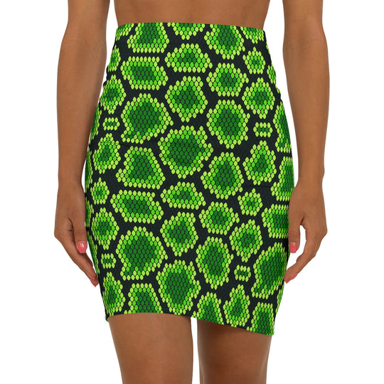 Reptilian Brain High Waisted Pencil Skirt